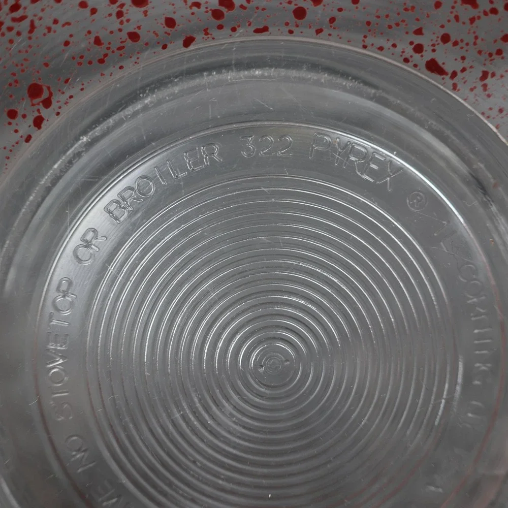 Pyrex red speckled